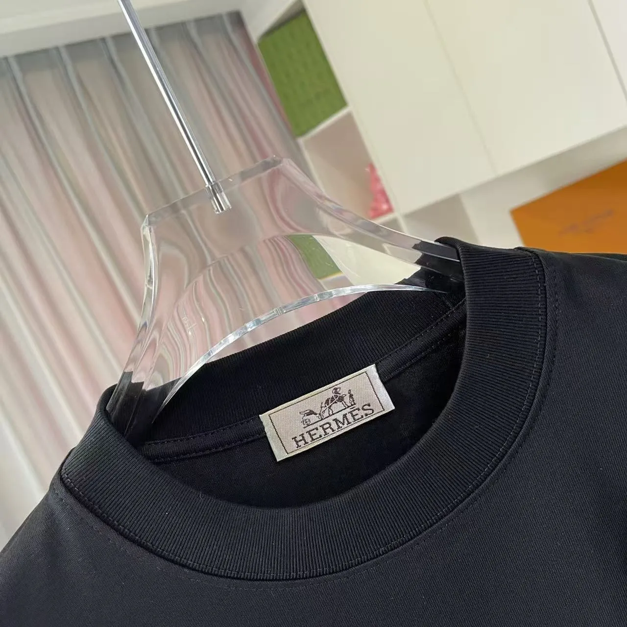Herme* 2026 New Arrival logo 300g T Same Style Size：S M L XL XXL ：Black White Green Purple